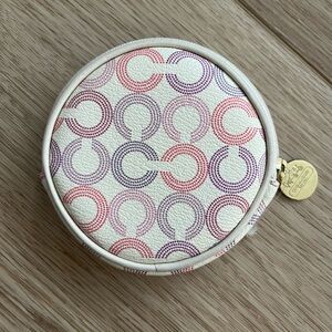 Coach Pink and Purple Circle Pattern Coin Purse